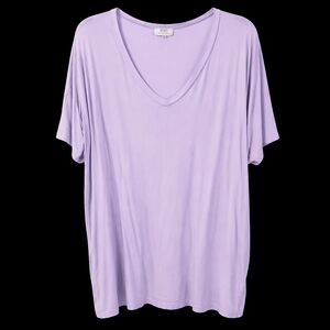 PIKO Lavender Oversized V-Neck Tunic Top | Size‎ Small